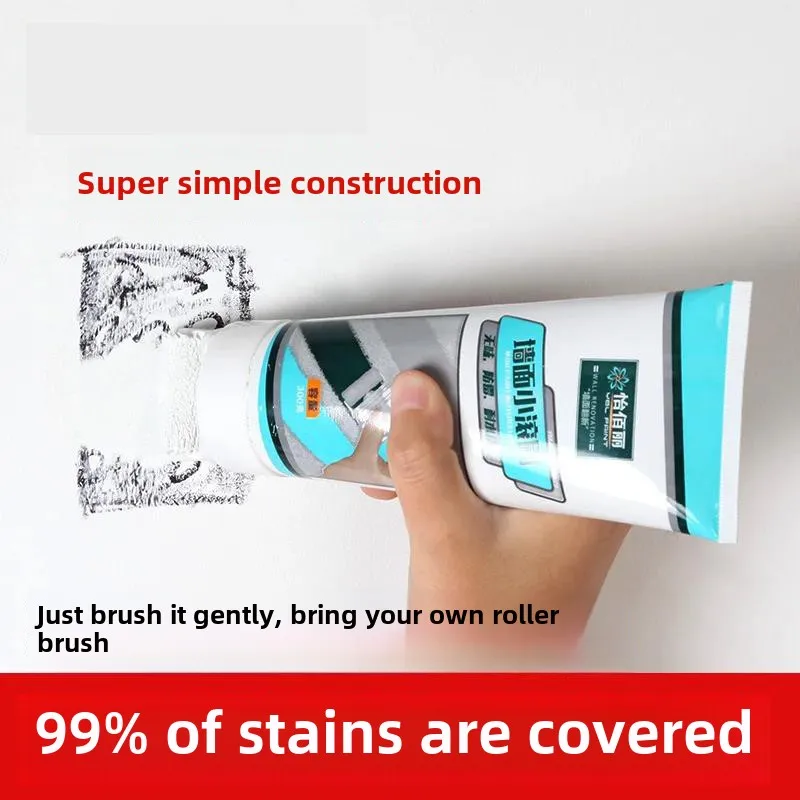 Repair wall paint, small roller brush, graffiti, dirt cover, repair paint, wall renovation, environmentally friendly latex Paint