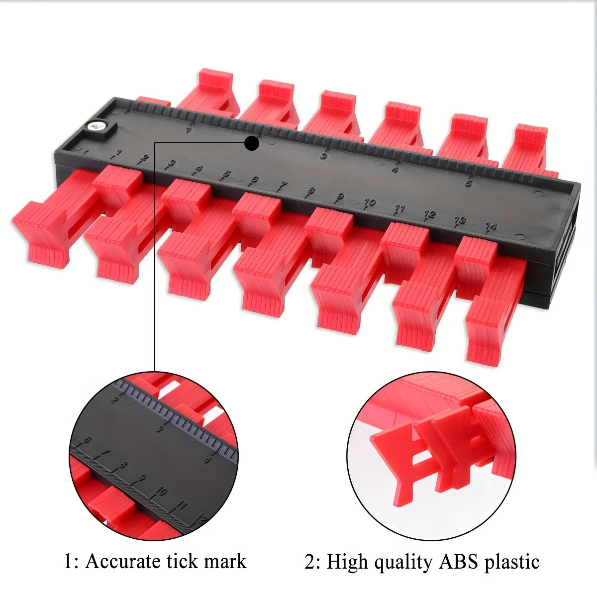 Shape Contour Gauge Duplicator Profile Measuring Angle Ruler Thickness Gauge Contour Template Copy Duplicator Woodworking Tools 3