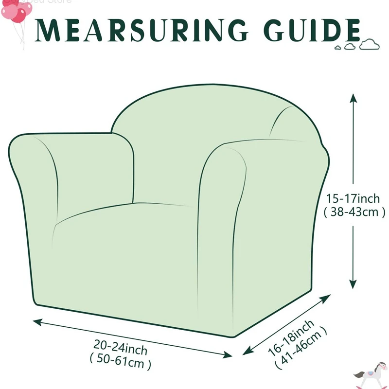 Mini Size Sofa Cover 1 Seat Soft Armchair Couch Cover Solid Color Elastic Stretch Mini Size Settee Slipcover For Children Chair 6