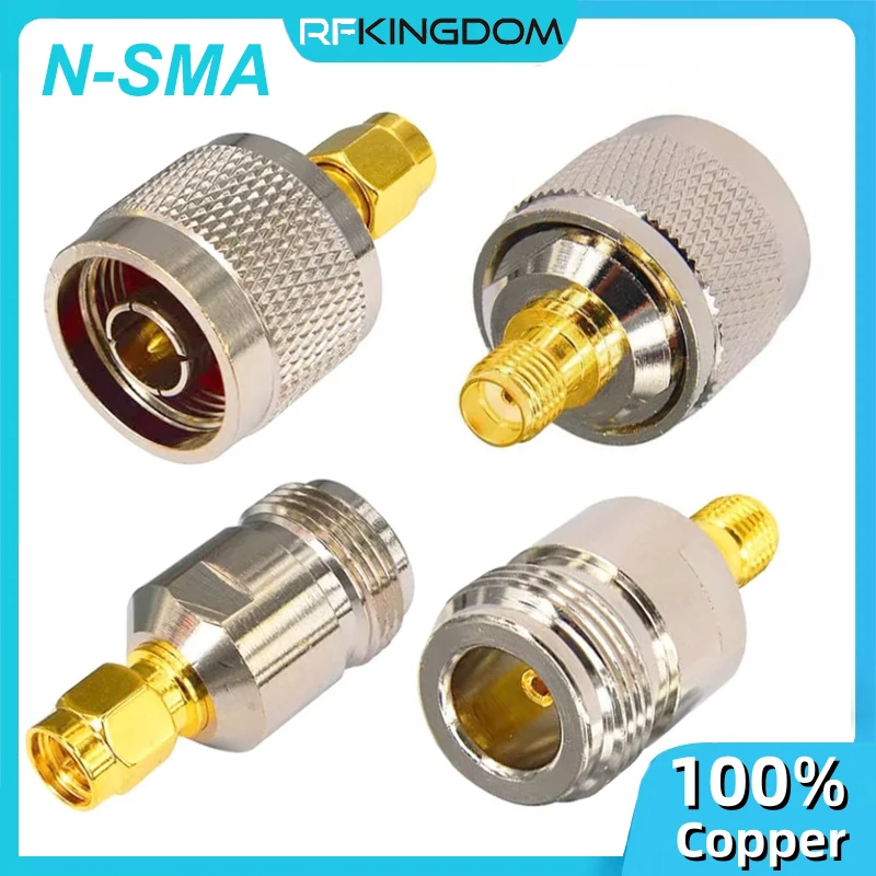 N Typ SMA RF Adapter N Buchse Stecker Stecker Auf SMA Männlich Weiblich Stecker Vernickelt RF Koaxial Stecker für Radio Antenne