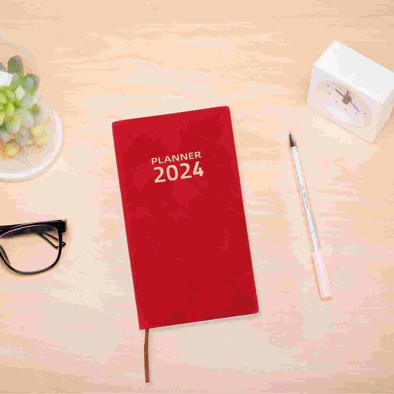 2024 Schedule Books Agenda Notepad Monthly Weekly Daily Calendar Planner Notepads English Version Notebook