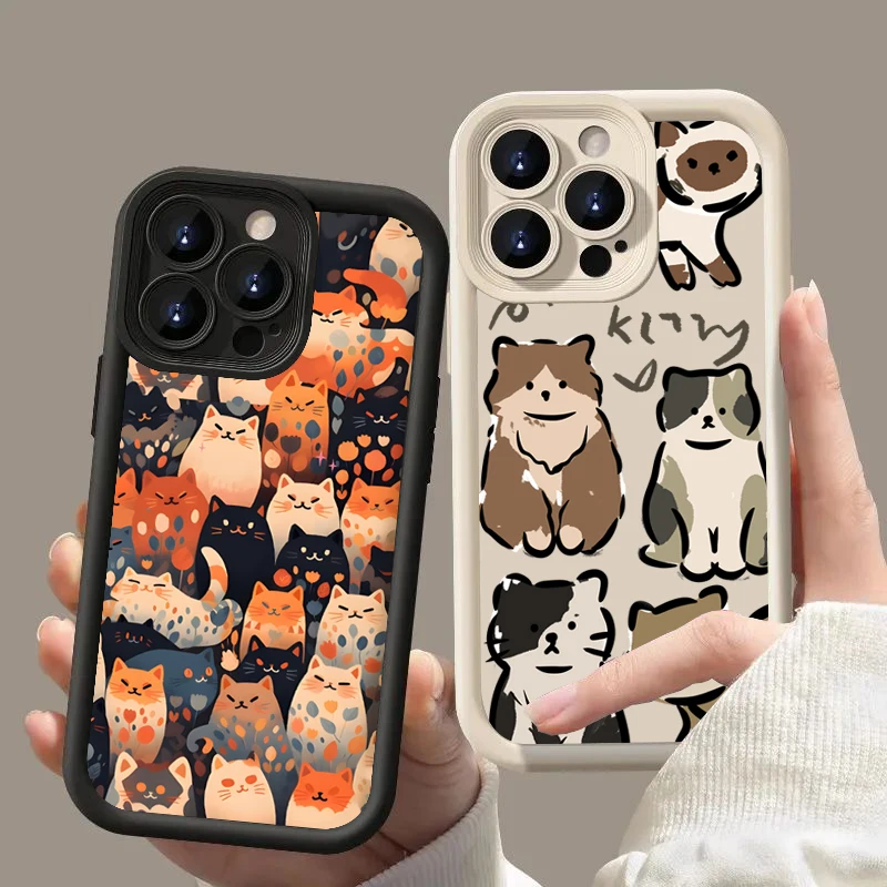 Cartoon Cats Soft Phone Case Cover
