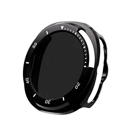 Premium Tempered Glass Privacy Protector with Shockproof PC Hard Case - Watch 8 Classic (Original Black White)