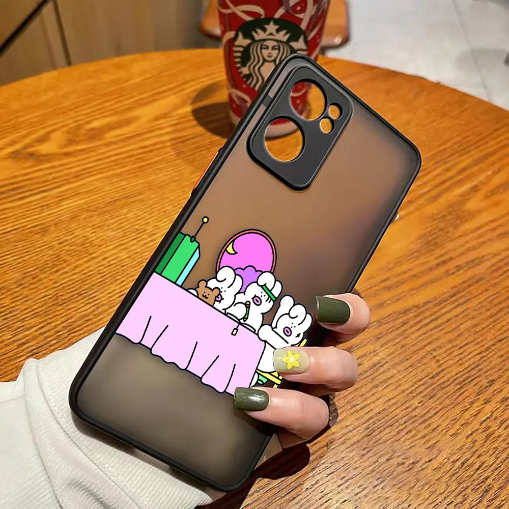 thumbnail image 1 of Funda mate de teléfono para OPPO RENO 8 8T 7Z 7 6Z 6 5 4 PRO PLUS 4G 5G Edge Funda Coque Capa Funda carcasa cerdo blanco dibujos animados de conejo, 1 of 5