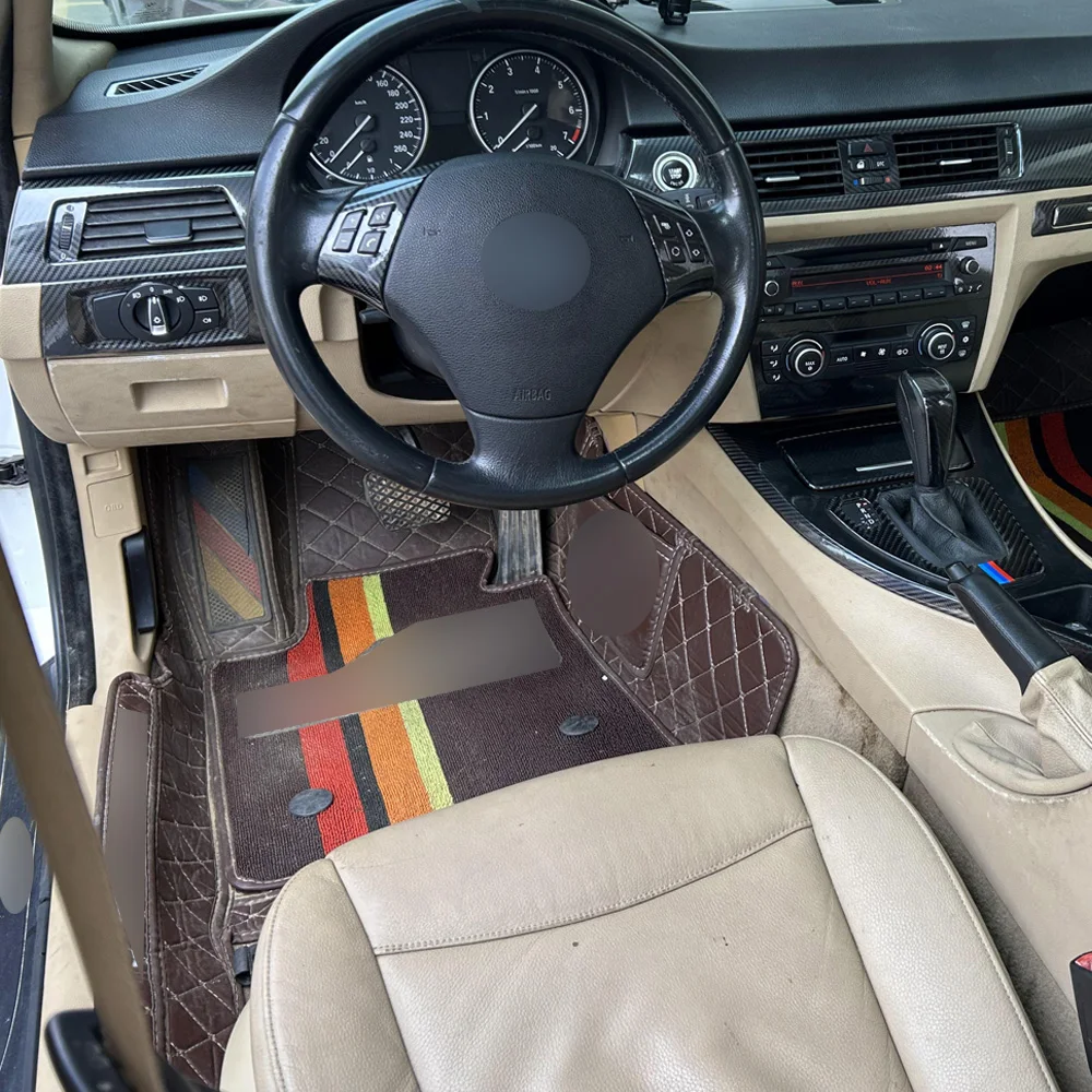 BMW 3 시리즈 E90 2005-2012용 카본 파이버 자동차 필름 인테리어 스티커 센터 콘솔 기어 대시보드 에어 도어 핸들 리프트 패널
