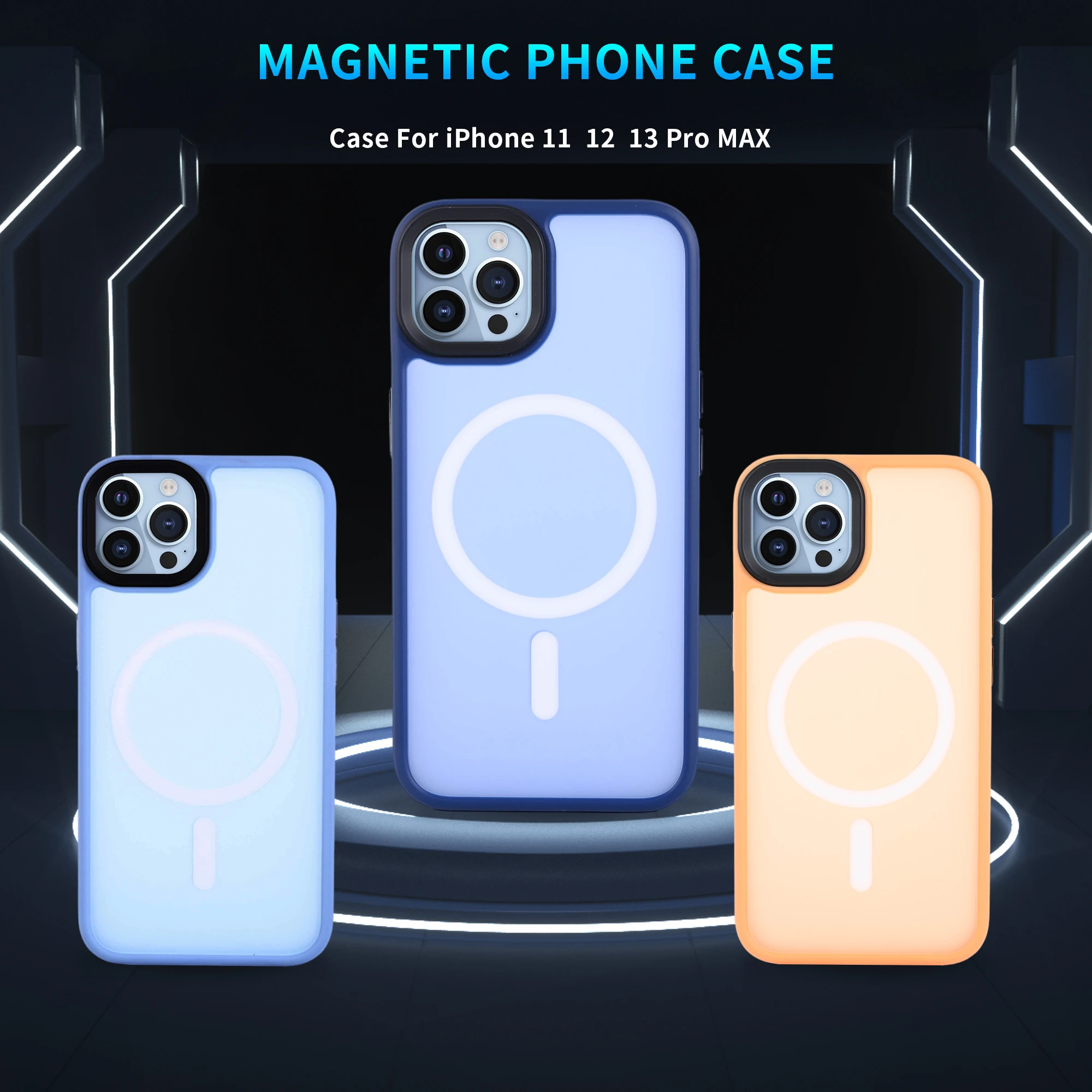 For Apple Magsafe Magnetic Wireless Charging Case For iPhone 12 11 13 Pro MAX Mini XR X XS MAX Shockproof Fashion Cover Cases