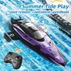 Mini children's remote-controlled boat and speedboat toy with special effects, rolling and charging, long endurance, water sensi 1
