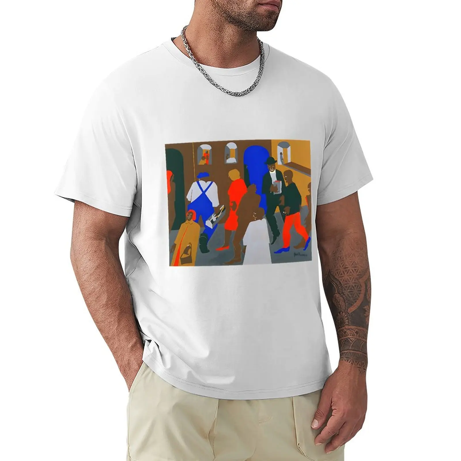 

Мужская Винтажная Футболка с принтом цветов