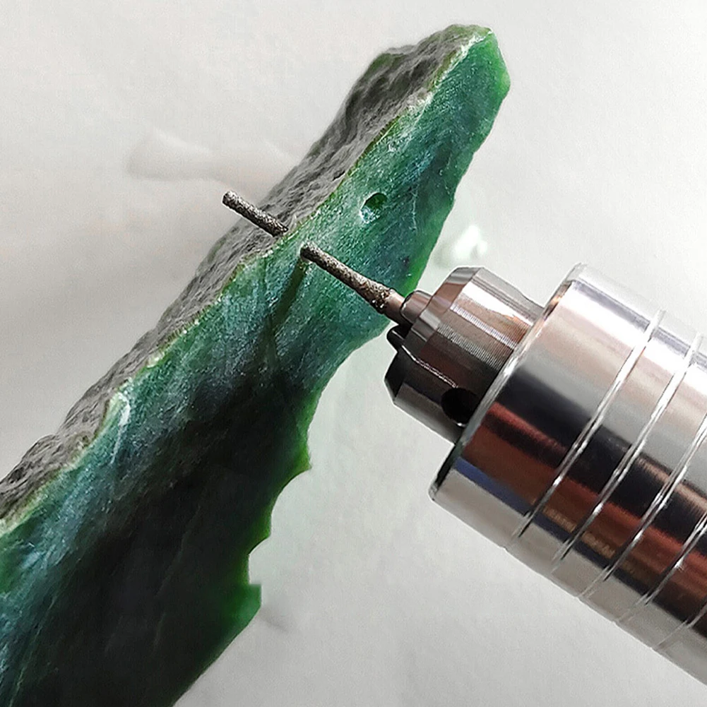 5pcs 0.8/1/1.2/1.5/1.8/2/2.5mm Diamond Coated Drill Bits 2.35mm Shank Glass Jade Amber Jewelry Glass Diamond Drill Bit