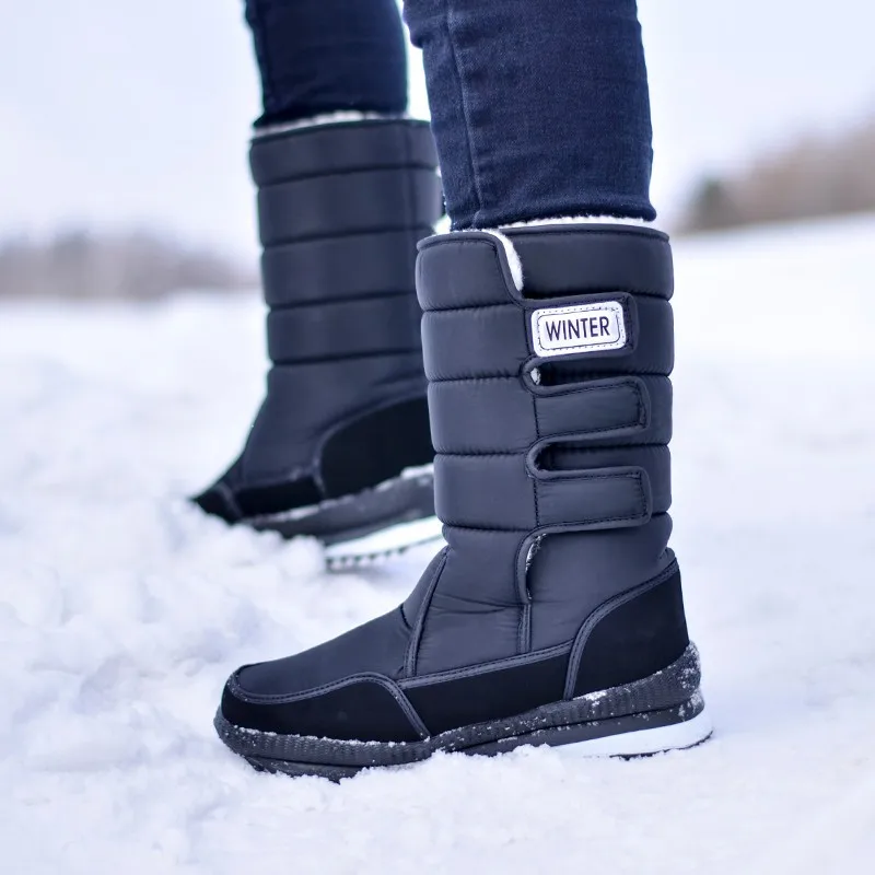 Men's Boots -40&deg; Warm Mid-calf Snow Boots Men Winter Shoes Thicken Plush Comfort Non-slip Platform Booties Plus Size Man Shoes Winter Snow Boots Men Boots