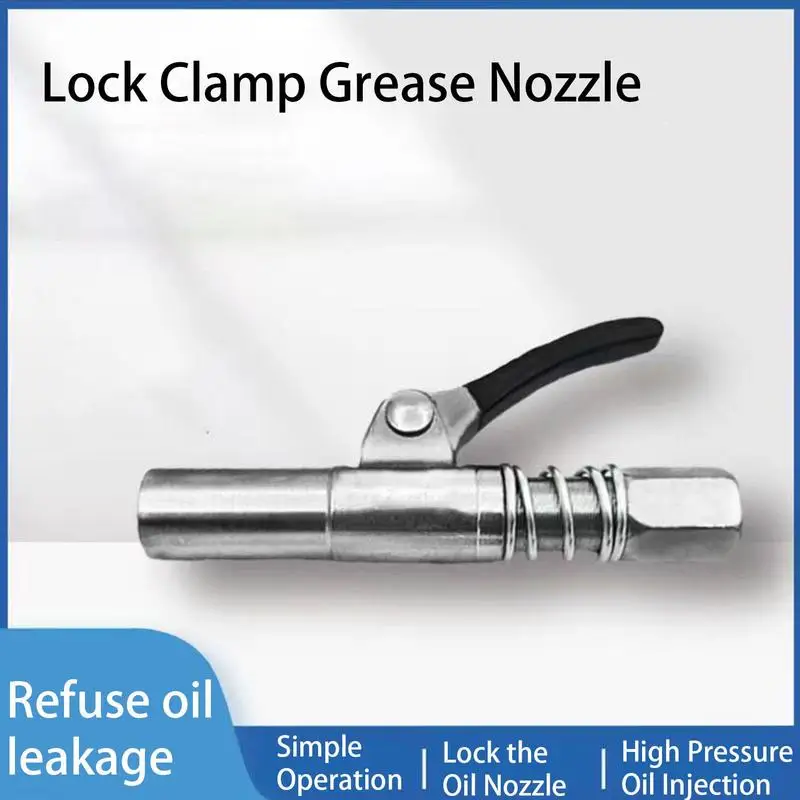 

Car Grease Fitting Tool Gear Type Grease Coupler Lock Six Disc Lock Plate 10000PSI Grease Equipment Quick Lock & Release