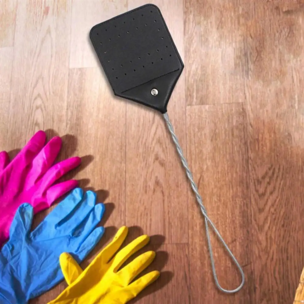 Pest Tool Fly Swatter Zapper Premium Faux Leather Fly Swatters Effective Indoor/outdoor Control for Flies Smooth Surface for
