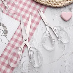Ciseaux transparents, coupe papier à poignée bricolage, couteau utilitaire, ameublement de maison, outils de coupe de Journal doux, fournitures de bureau 