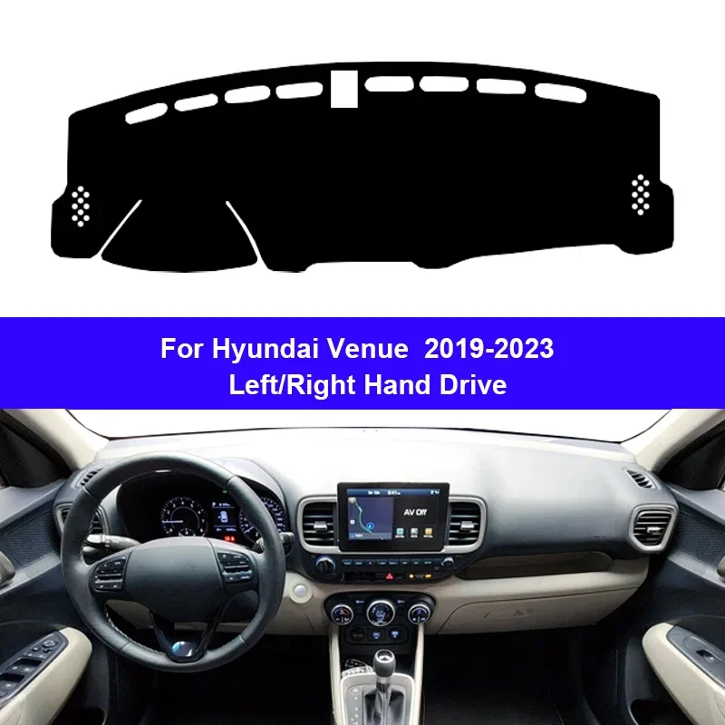 

Auto Car Dashboard Cover Dash Mat Carpet Cape for Hyundai Venue 2019 2020 2021 2022 2023 Anti-sun Shade Auto Protector Rug