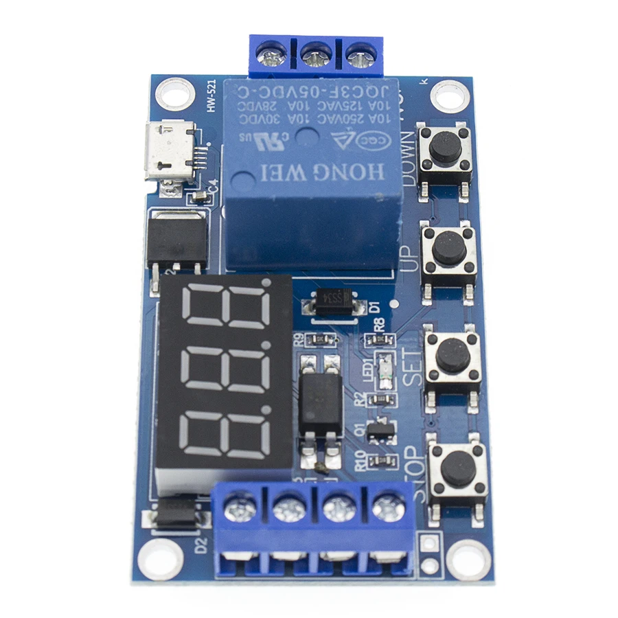 Modulo Relè Temporizzatore 1 Canale 5V-30V Con Trigger ON/OFF E Alimentazione Micro USB - Foto 3