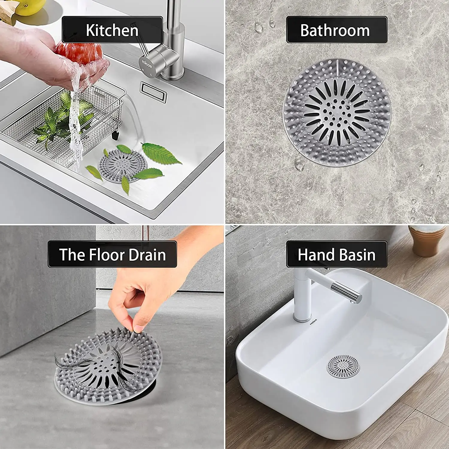 Hair Catcher Durable Silicone Hair Stopper Shower Drain Covers Easy to Install and Clean Suit Bathroom Bathtub and Kitchen shower drain catcher,hair drain catcher,hair drain filter,floor drain hair catcher,drain hair catcher,floor drain hair filter