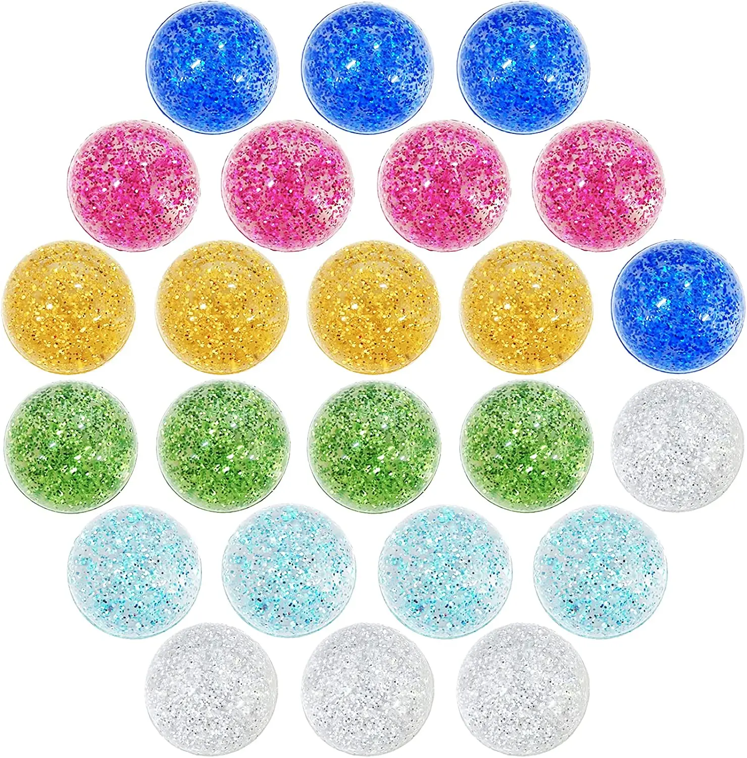 10pcs Children Bouncy Ball Toy Colored Bouncing Ball Rubber Outdoor Toys Sport Games Gold powder  Elastic Juggling Jumping Balls 3