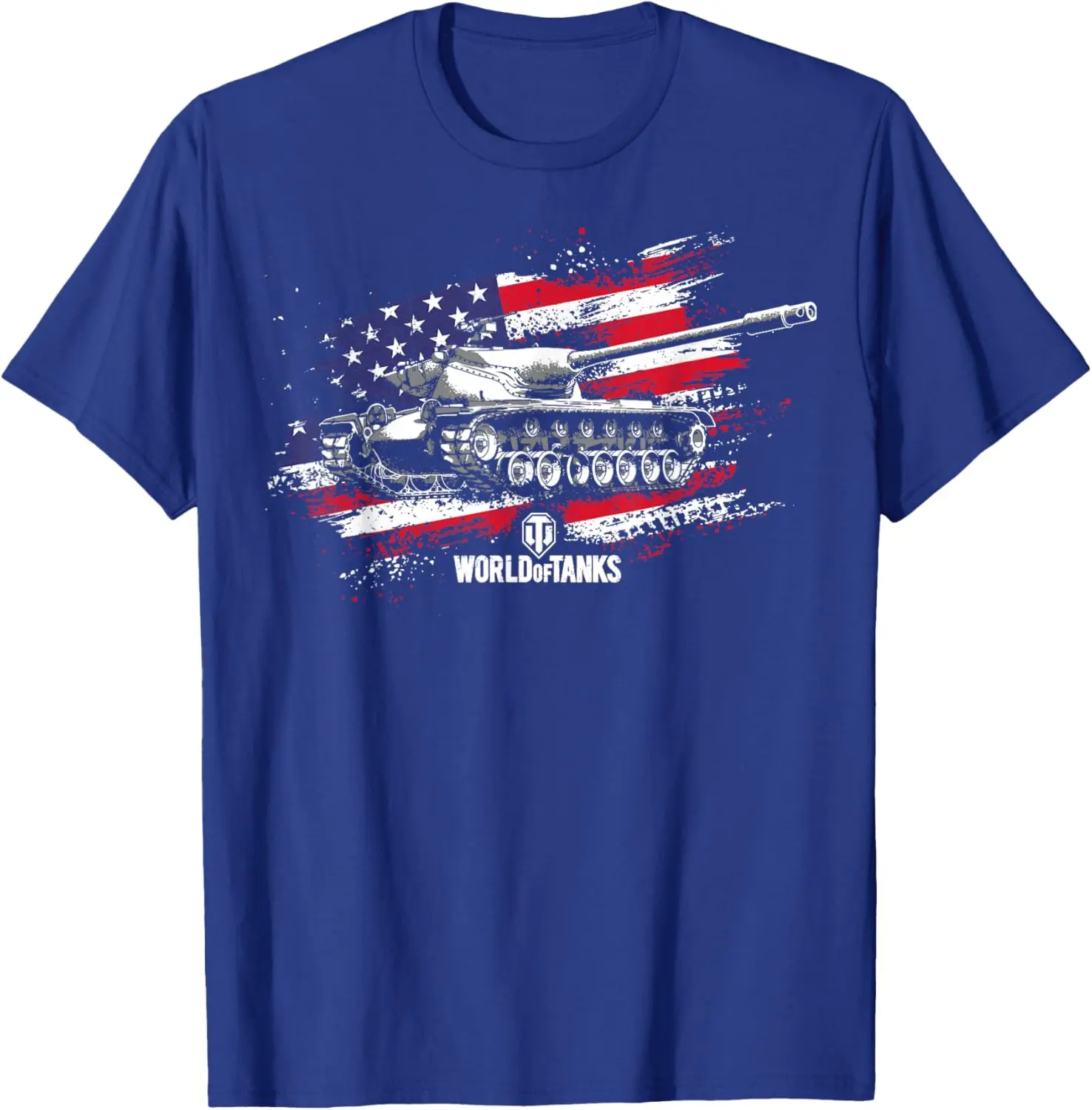 USA Flag T-57 Heavy Tank T-Shirt 100% Cotton O-Neck Short Sleeve Summer Casual Mens T-shirt Streetwear 3
