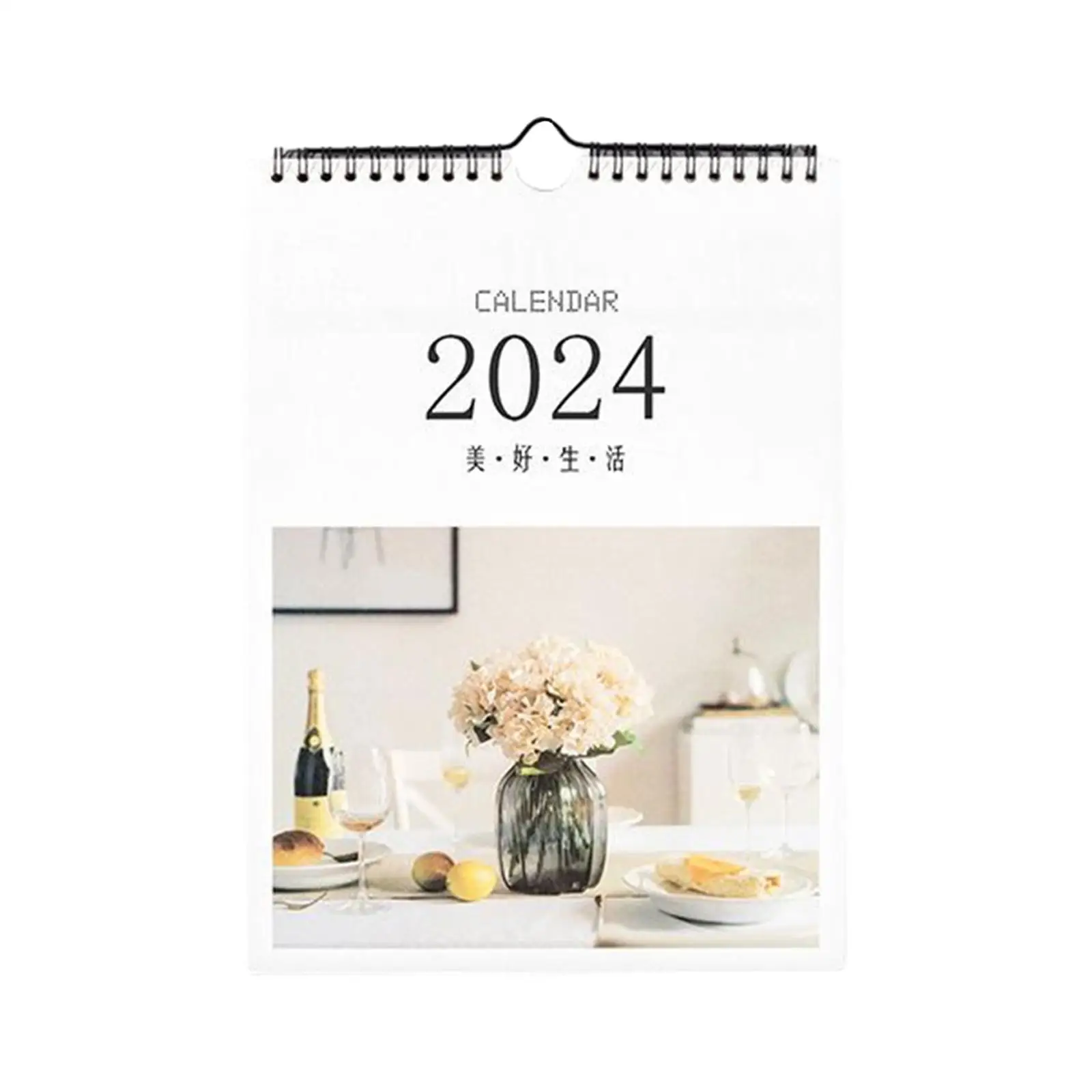 Coil Wall Calendar Hanging Hook 16 Month Calendar for Living Room Home