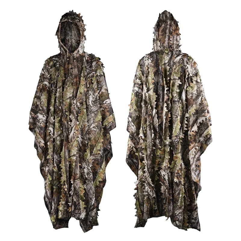Tenue camouflage style cape chasse photo animalière - Vêtement bionique discrétion maximale pêche CS game