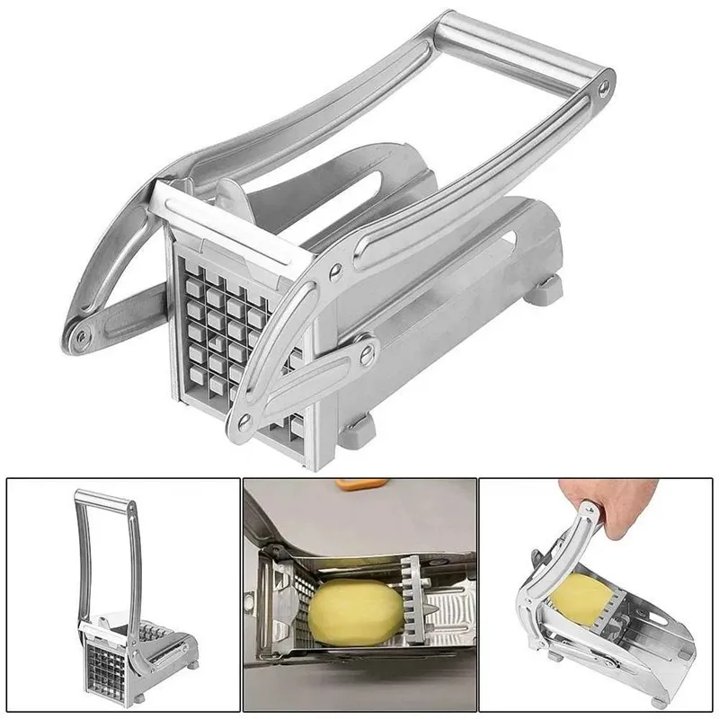 Stainless Steel Manual Potato Cutter French Fries Slicer Potato Chips Chopper Dicer Cutting Machine Tools