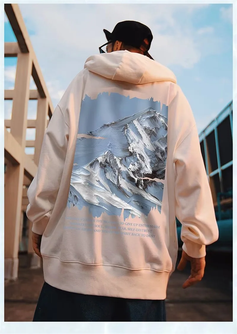 Autumn Snow Mountain Graphic Hoodie 7