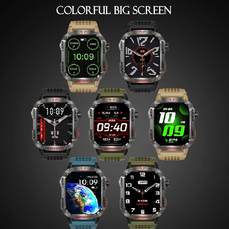 New For Huawei Xiaomi Military GPS Smart Watch Men Flashlight Compass Waterproof Outdoor Sport Tracker Bluetooth Call Smartwatch 6