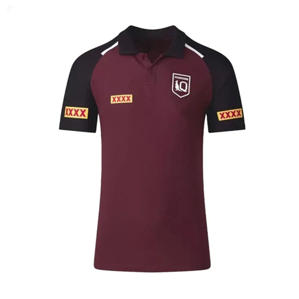 Men Basketball Jersey Men Volleyball Jerseys QUEENSLAND MAROONS MENS RUGBY TRAINING JERSEY POLO SHIRT size S-XL-5XL