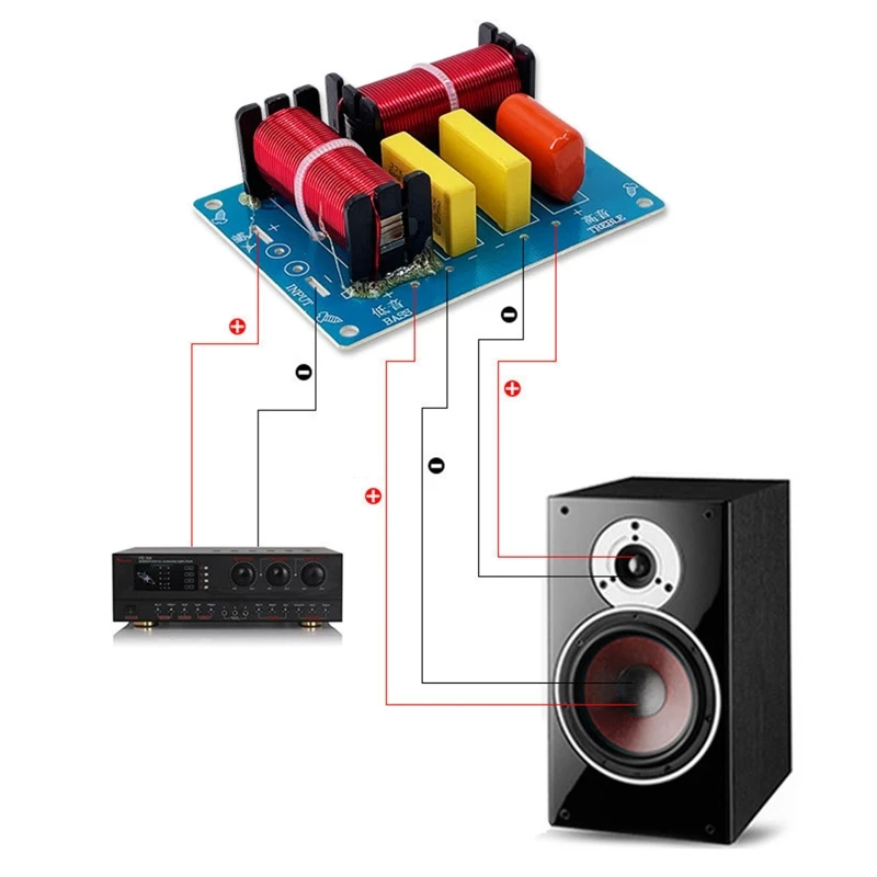 Crossover Distributore A 2 Vie Per Altoparlante – Filtro Regolabile 400 W, 3 Modalità Di Debug – Versione Aggiornata Per Audio Professionale
