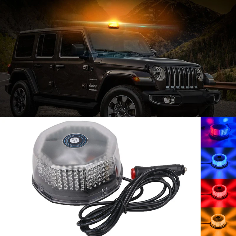 Torcia Da Tetto Auto 240 LED Blu - Luci Stroboscopiche Per Emergenze E Veicoli Di Soccorso - Foto 1
