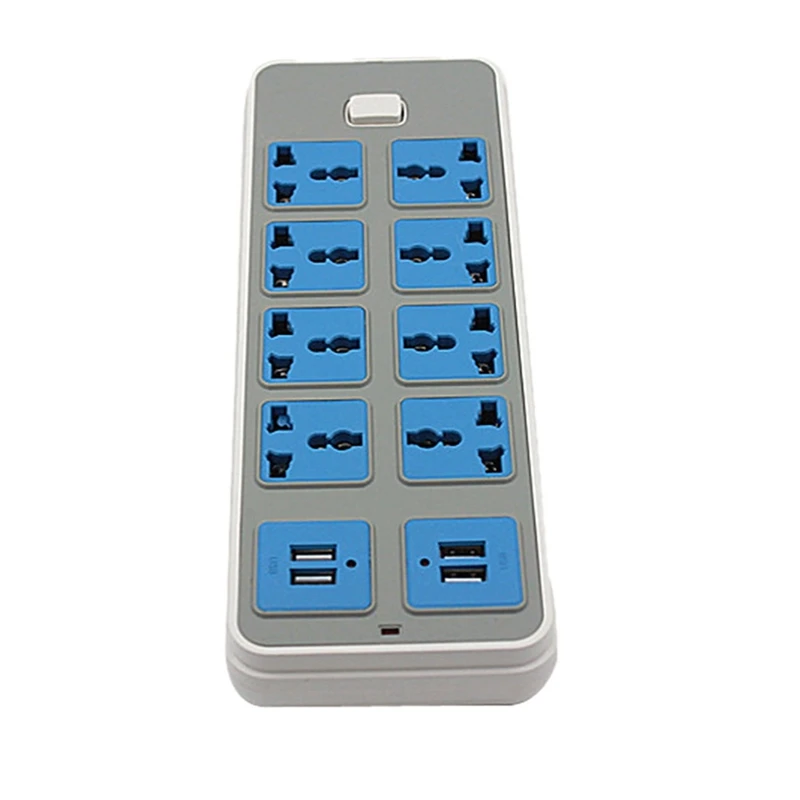 

Power Strip Surge Protector with 4 USB and 8 Outlets Ports 6.5 Feet Extension Cord 3000W 16A for Home Dorm-US Plug