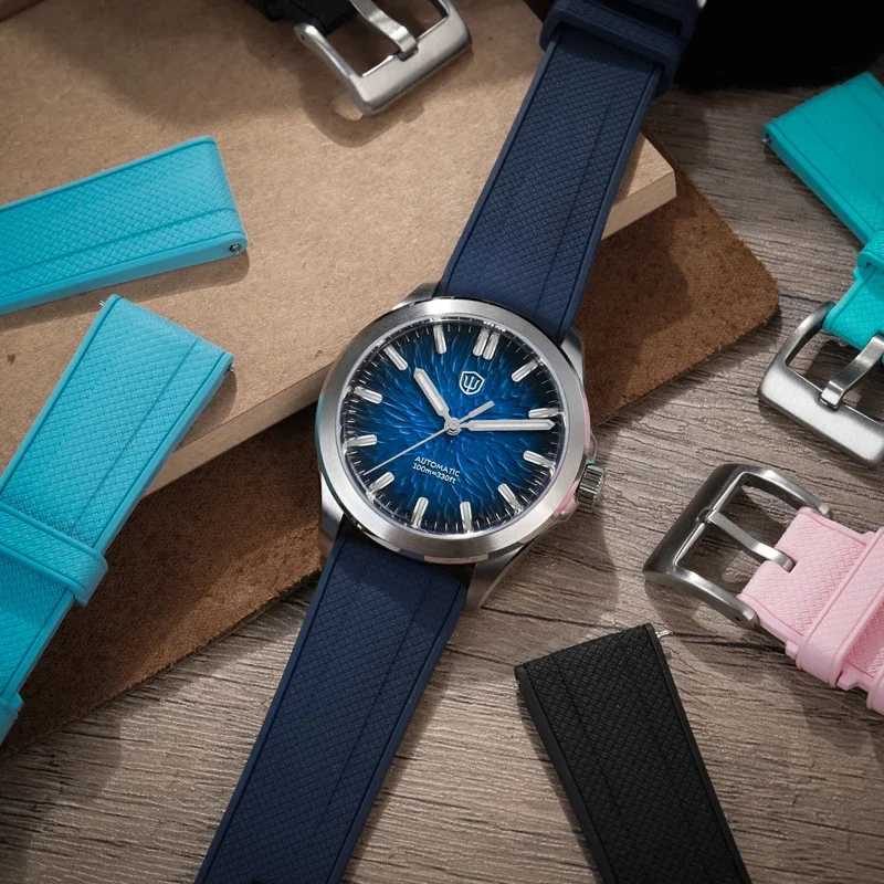 Premium FKM Rubber Strap - Quick Release, Soft, Comfortable, Waterproof