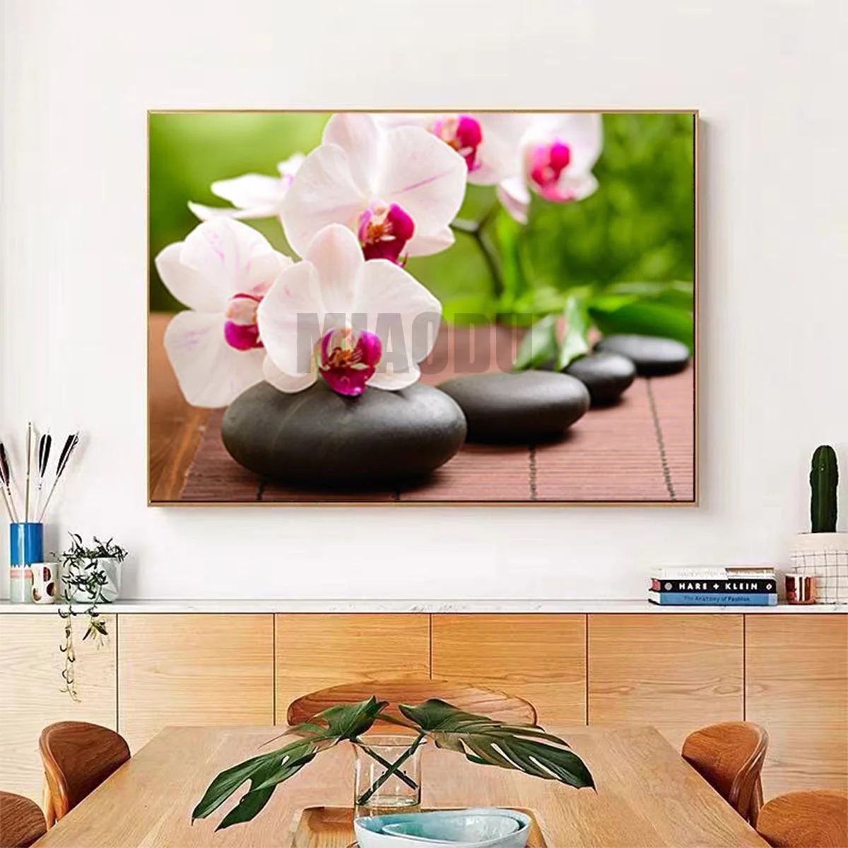 5D Diamond Painting Phalaenopsis Orchid Cross Stitch Kits Flower Diamond Embroidery Mosaic Drill Landscape Home Decoratie