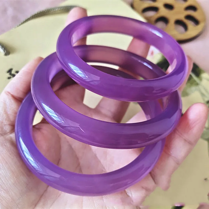 

Natural Imperial Purple Agate Chalcedony Bracelet Ladies Fashion Joker Bracelet Jewelry