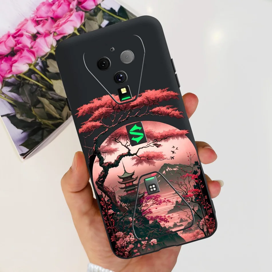 Fashion Dragon Metal Style Painted Soft Case for Black Shark - Black Silicon