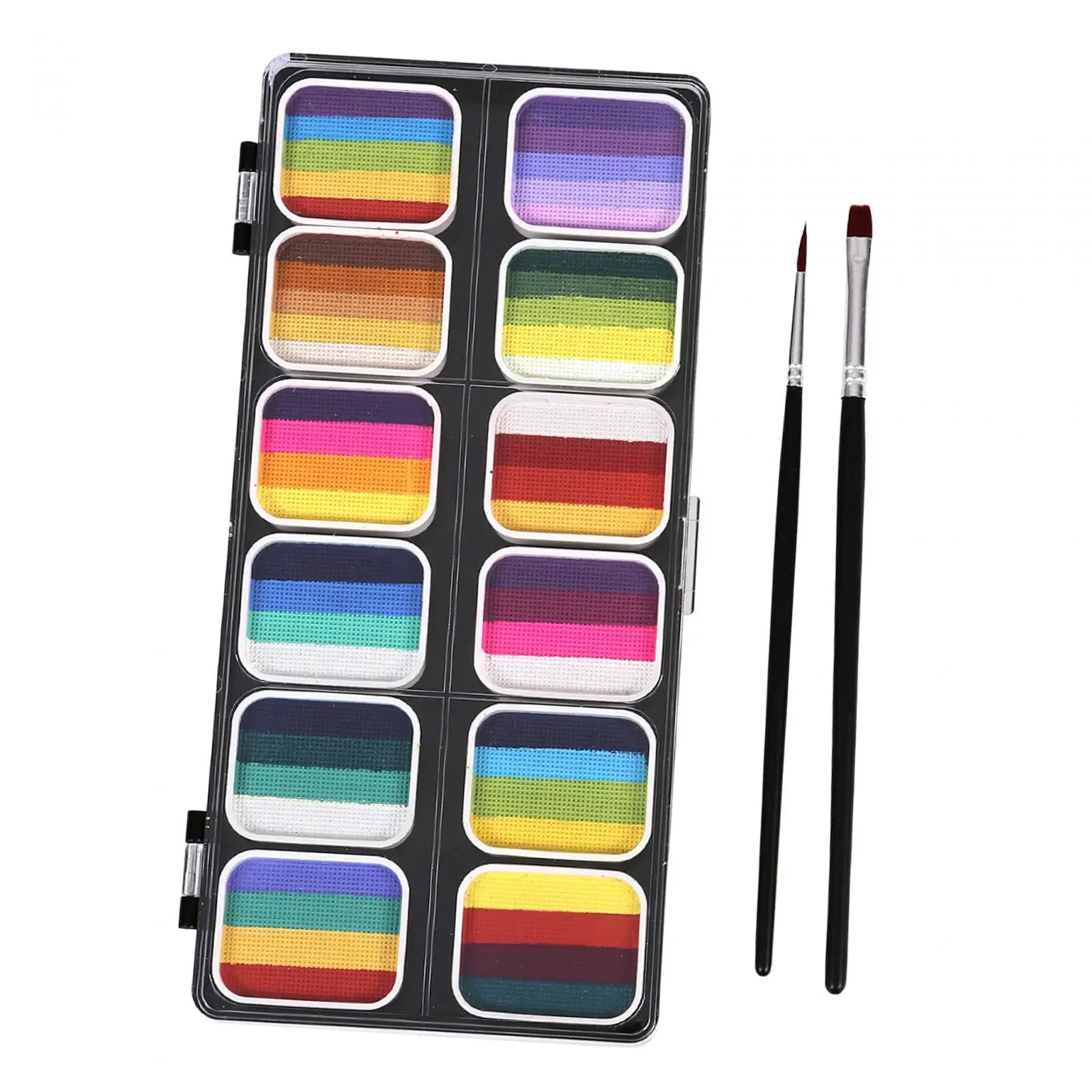 Face Paint Palette Makeup Kit 12 Water based Paints for Kid Adult Practical Professional Face Painting Set Washable body face paint face body paint