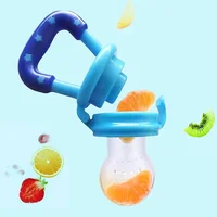Baby Fruit Eating Supplement Photography Accessories Food Grade Silicone Teether Baby Puree Bag Teething Stick 2