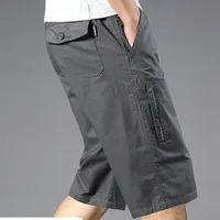 New Vintage Large Pocket Work Shorts Summer Male Loose Straight Breeches Harajuku Fashion Y2k Clothes Mens Casual Pants 1