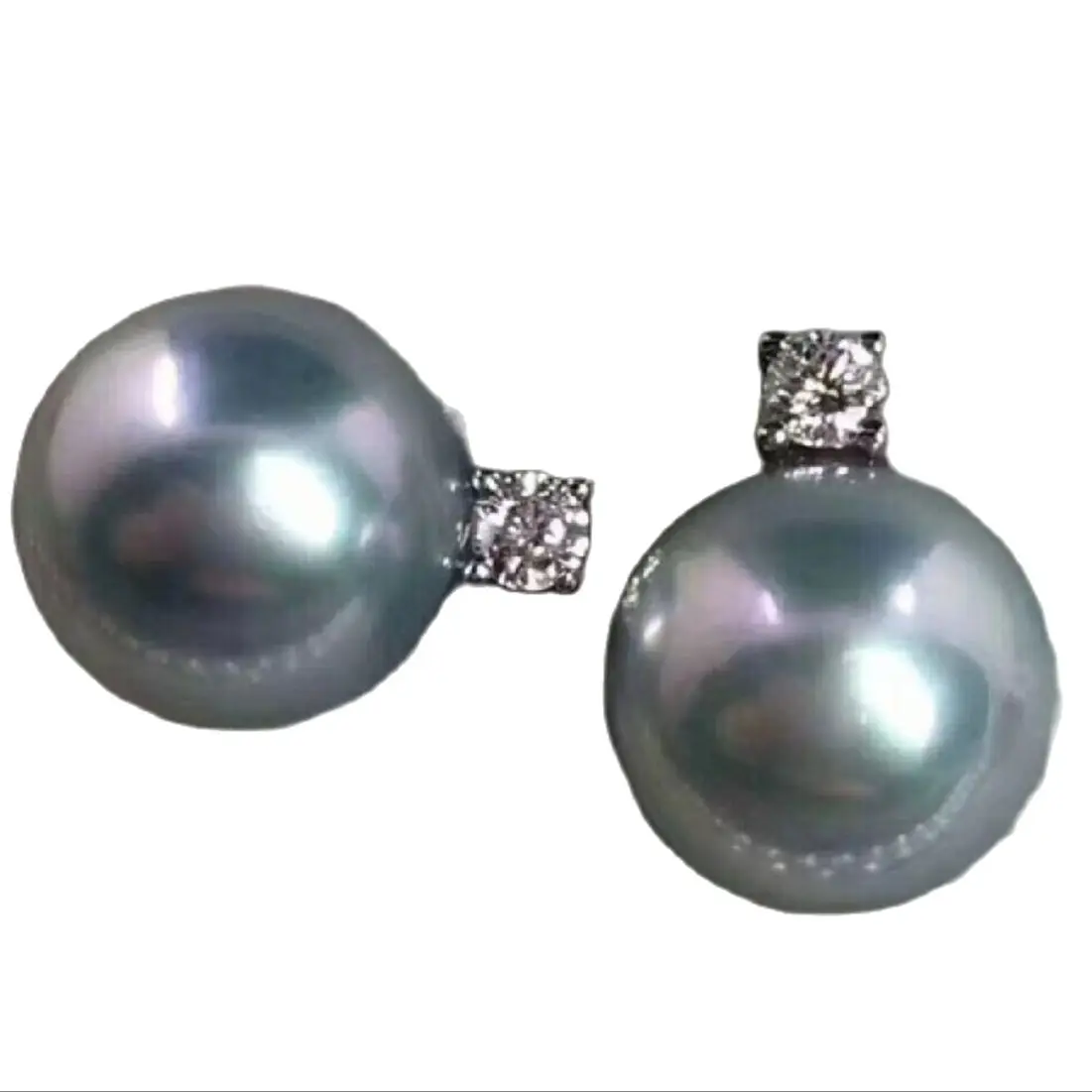 

Серьги из серебра 925 пробы с натуральным серым пресноводным жемчугом 9-10 мм