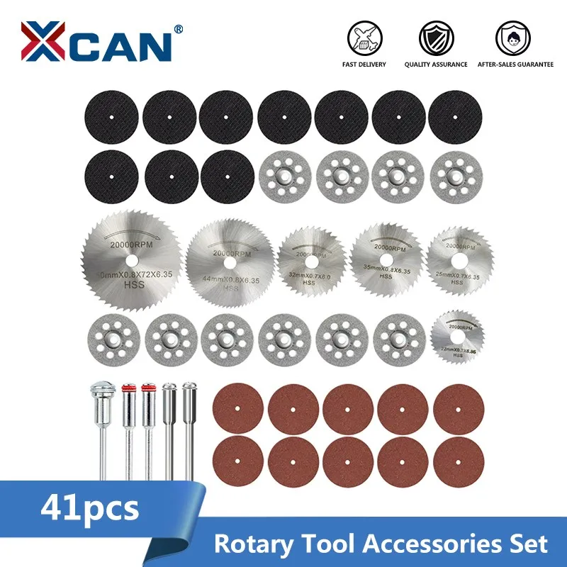 Xcan 41Pcs Dremel Rotary Tool Set Hss Saw Blades 1/8 Xcan 41Pcs Dremel Rotary Tool Set Hss Saw Blades 1/8