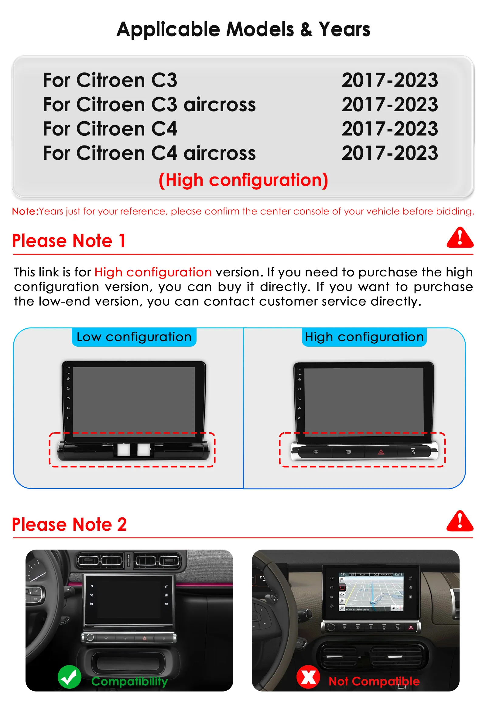 Hizpo 8G 128G Android 14 Auto-Multimedia-Player für Citroen C3 C4 Aircorss 2017-2023 Wireless CarPlay 4G GPS von Snapdragon 6115 – Detail 4