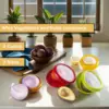 4Pcs Onion Storage Avocado Saver Holder, Silicone Fruit Storage Box, Lemons Garlic Tomato Peper Storage Containers, Avocado Save 2
