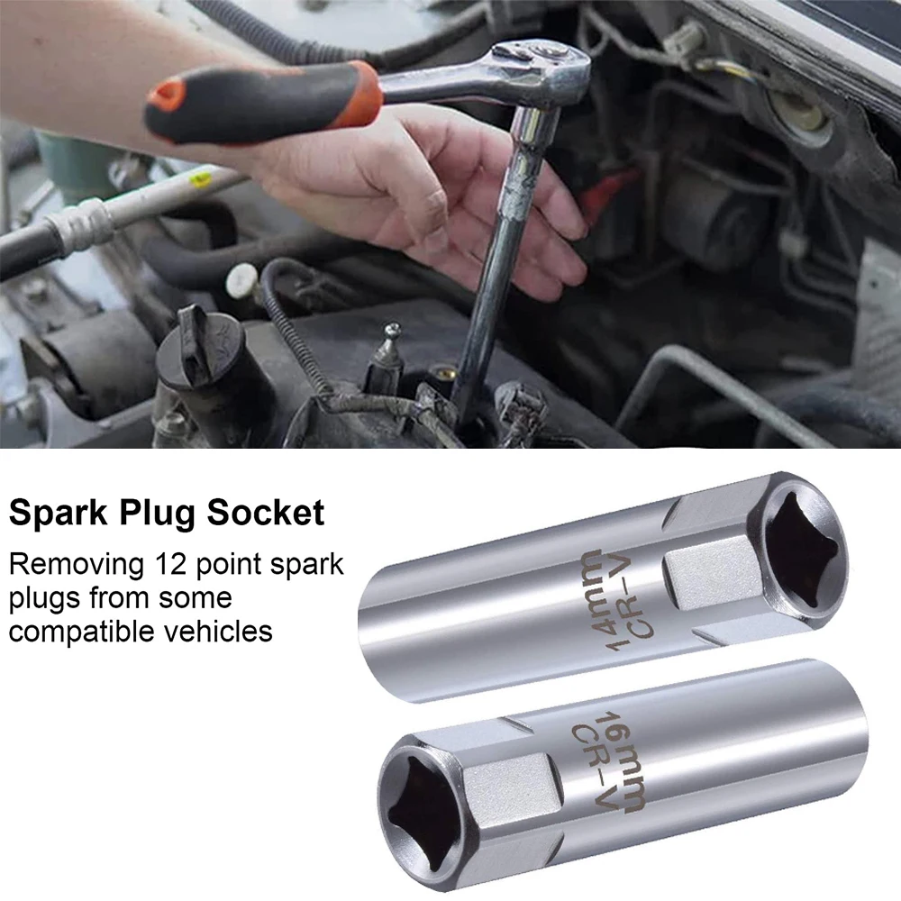 

Car Spark Plug Socket Universal Magnetic Spark Plug Wrench Spark Plug Removal Auto Repair Tool Practical Accessories 14mm 16mm