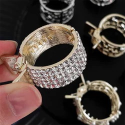BlingBling Rhinestone Fixed Hair Clips Advanced Sense High Ponytail Clip Fashion Golden Hairpin Headwear for Girl