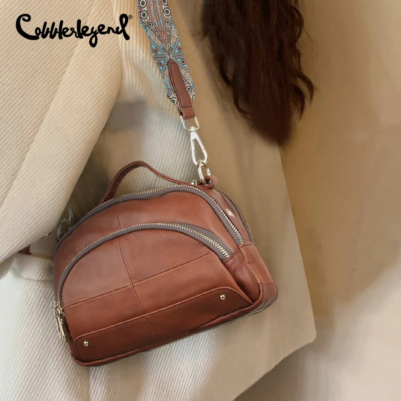 

Cobbler Legend Ladies Soft Small Handbags Genuin Leather Shoulder Crossbody Chest Bags Women Travel Storage Single Multi-pocket