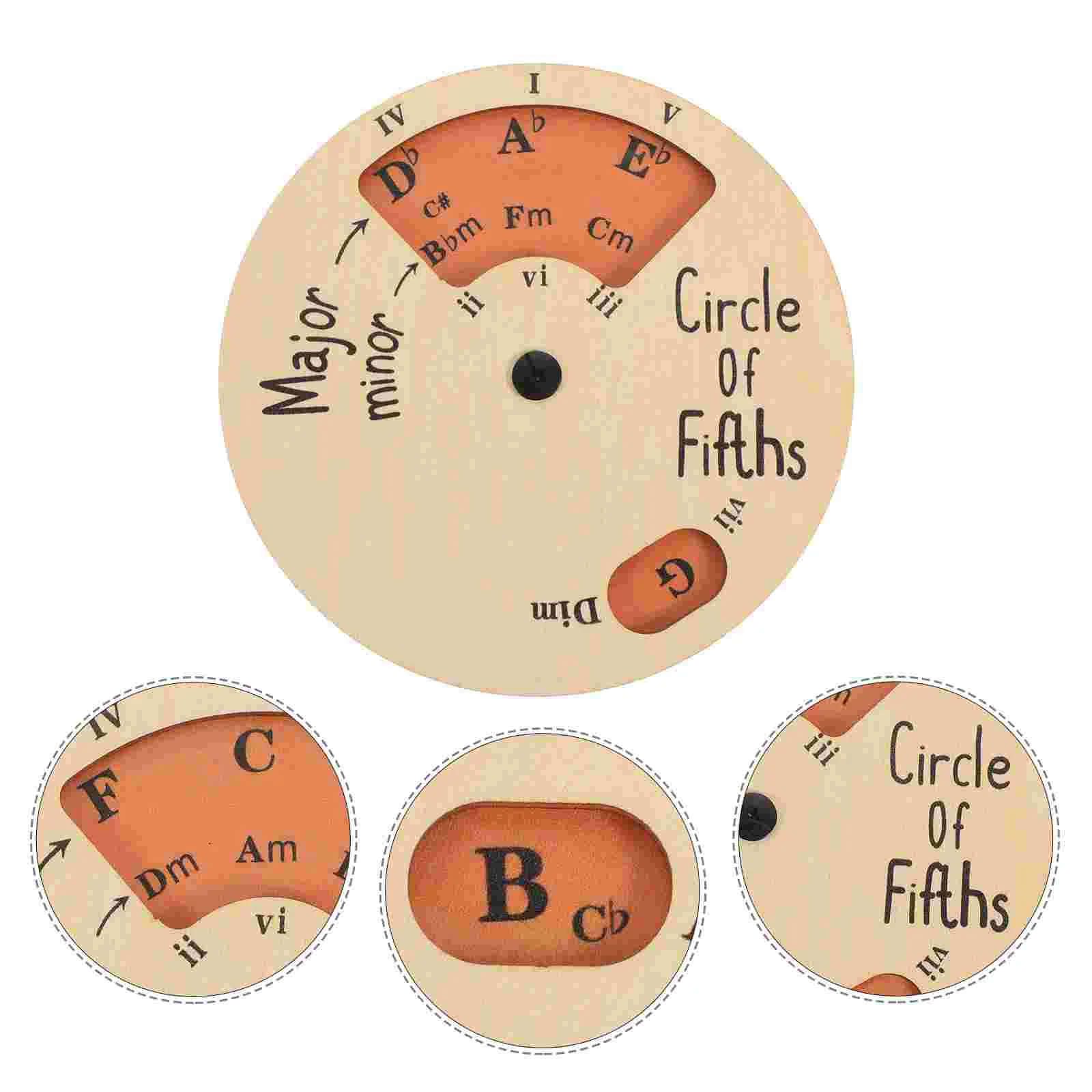 

Wooden Melody Tool Circle of Fifths Wheel Chord for Instruments General Guitar Accessories Music