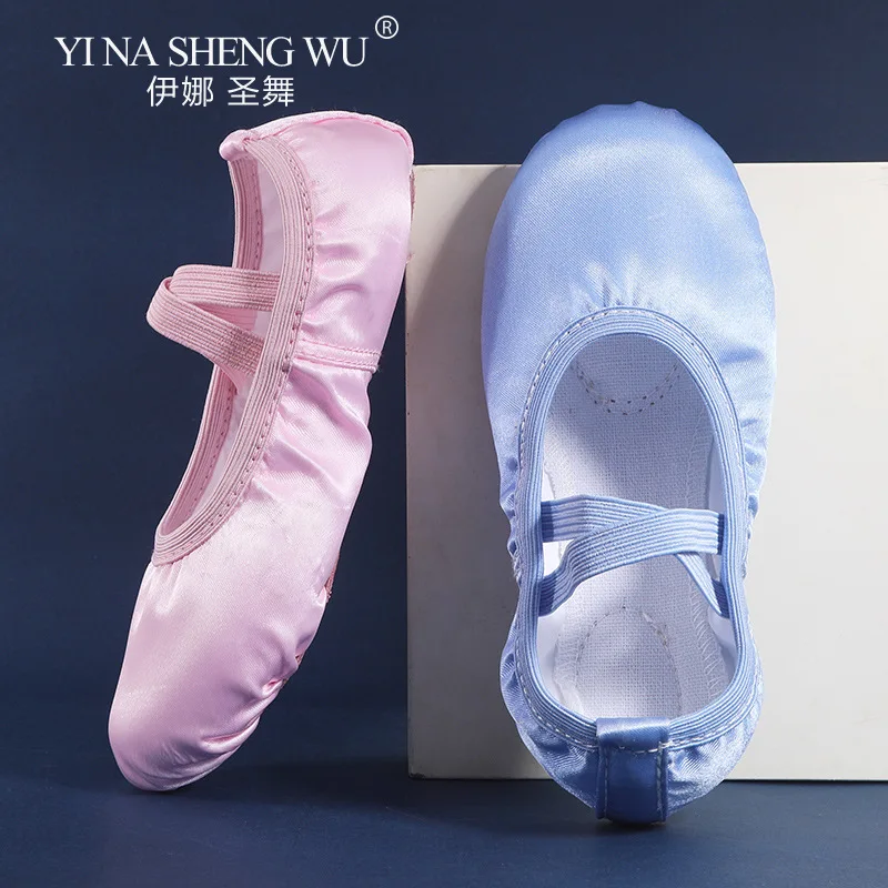 Satin Dance Shoes Women Soft Soles Children's Classical Ballet Dance Shoes Ballet Dancing Practice Performances Cat Claw ballet shoes