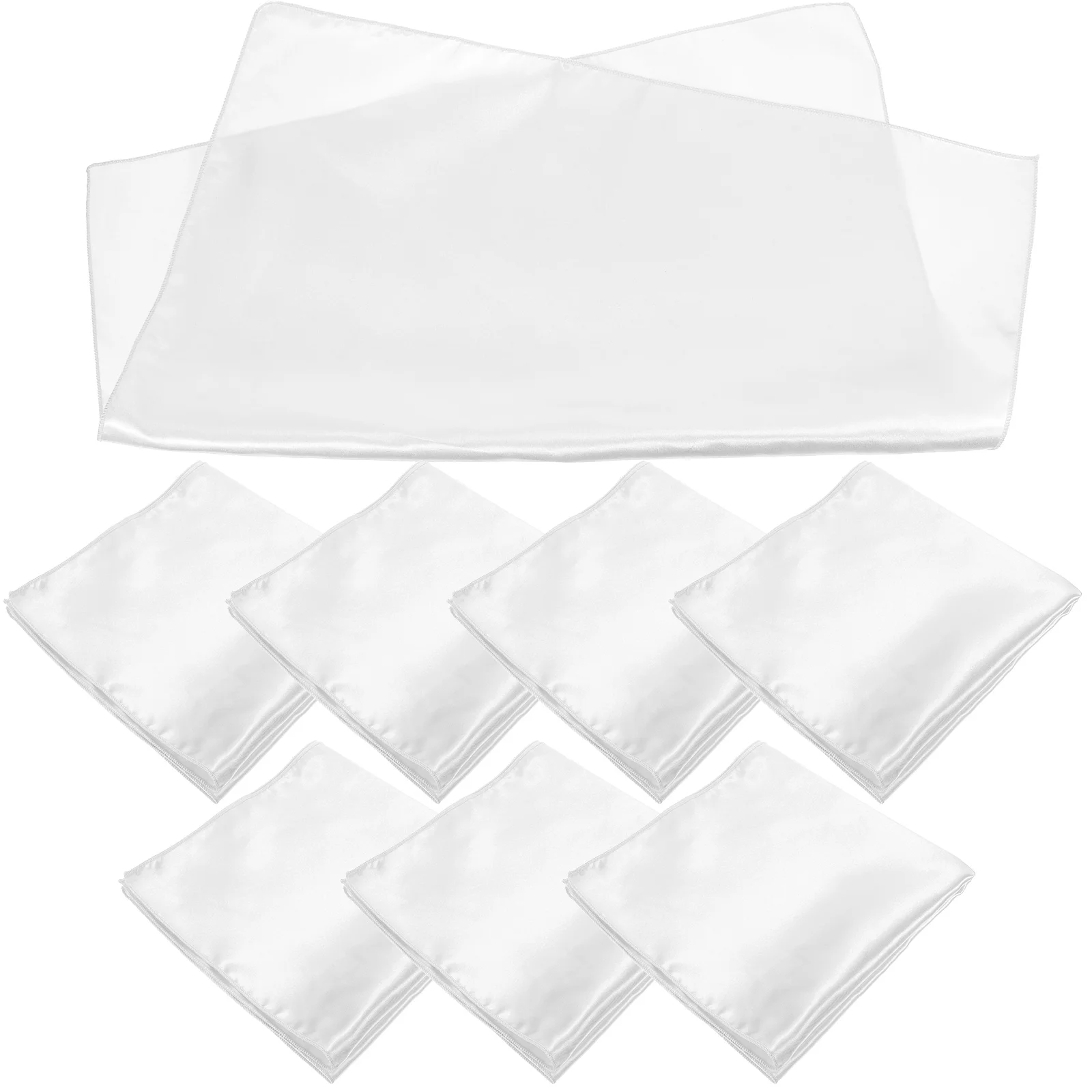 

8 Pcs Napkins Dinner Table Fabric Absorb Water Festival Reusable Cloth White Soft