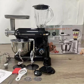 Mixer Machine Dough Kneading Five-in-one 5.5L Stand Mixer Shredded Slices Minced Meat Enema Egg Liquid Minced Meat 1