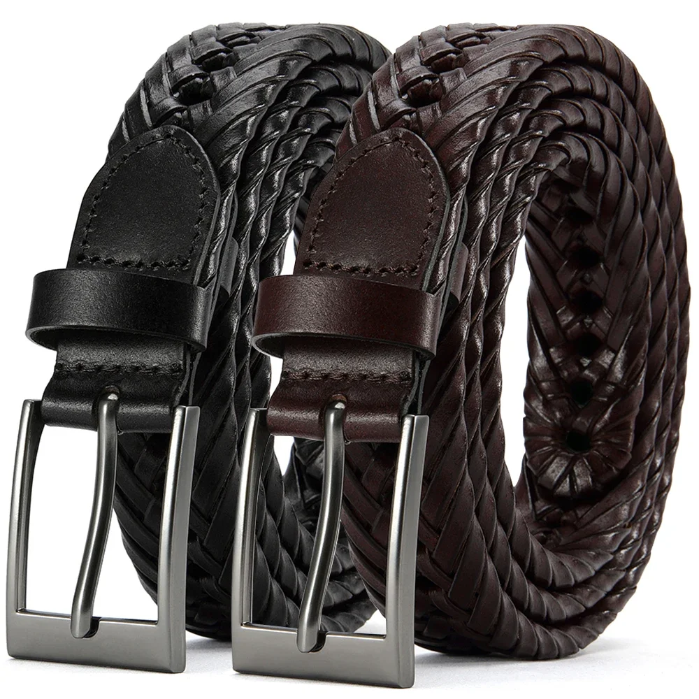 Männer Gürtel Hohe Qualität Echtes Leder LANGE Große Pin Schnalle Metall Automatische Schnalle Hohe Qualität Casual für Jeans Frauen Strap – Detail 16